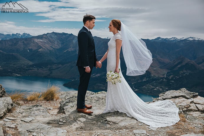 Mountain wedding ceremony in Queenstown, Wedding ceremony in Queenstown New Zealand