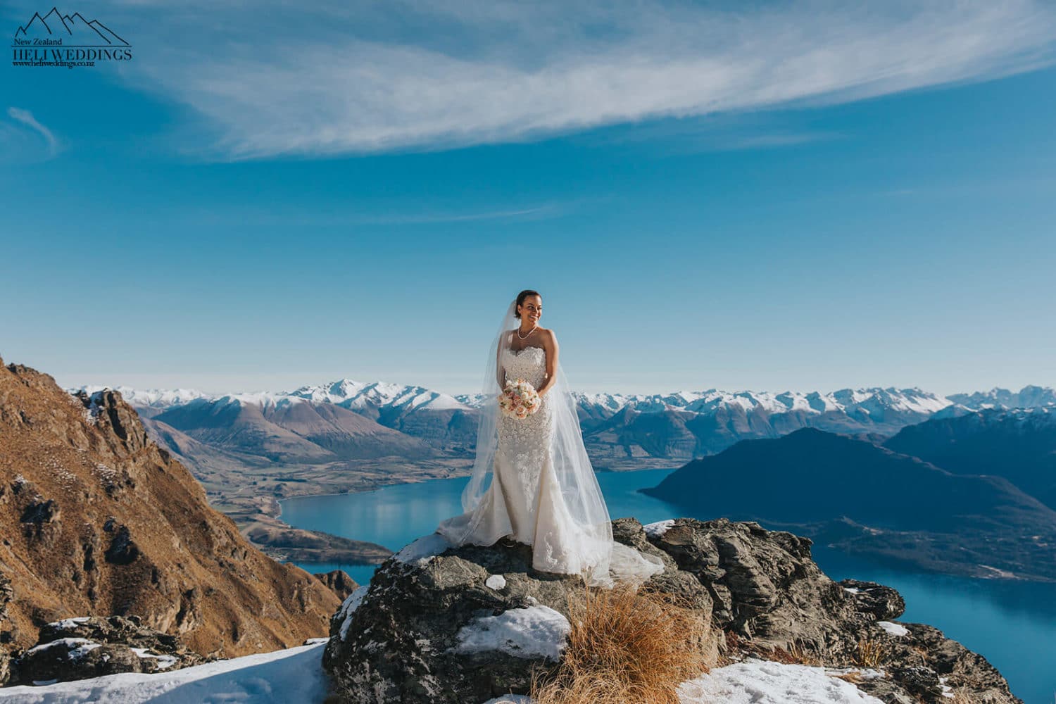 Bride on The Ledge in Queenstown