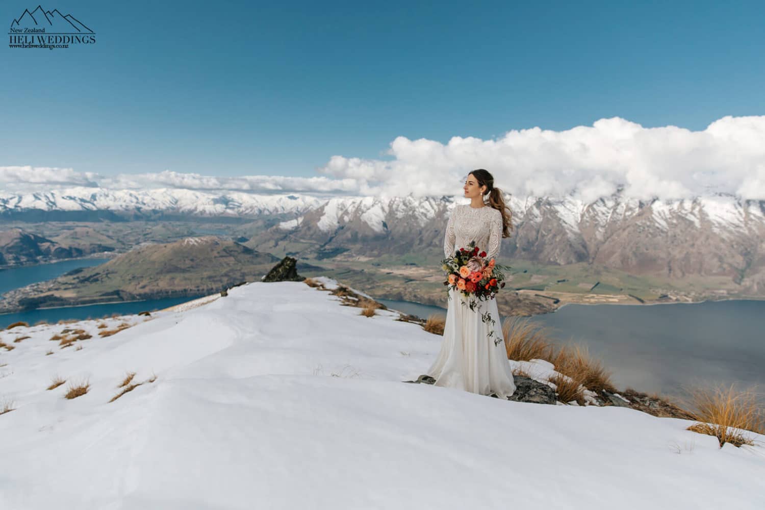 Queenstown Helicopter wedding in the snow