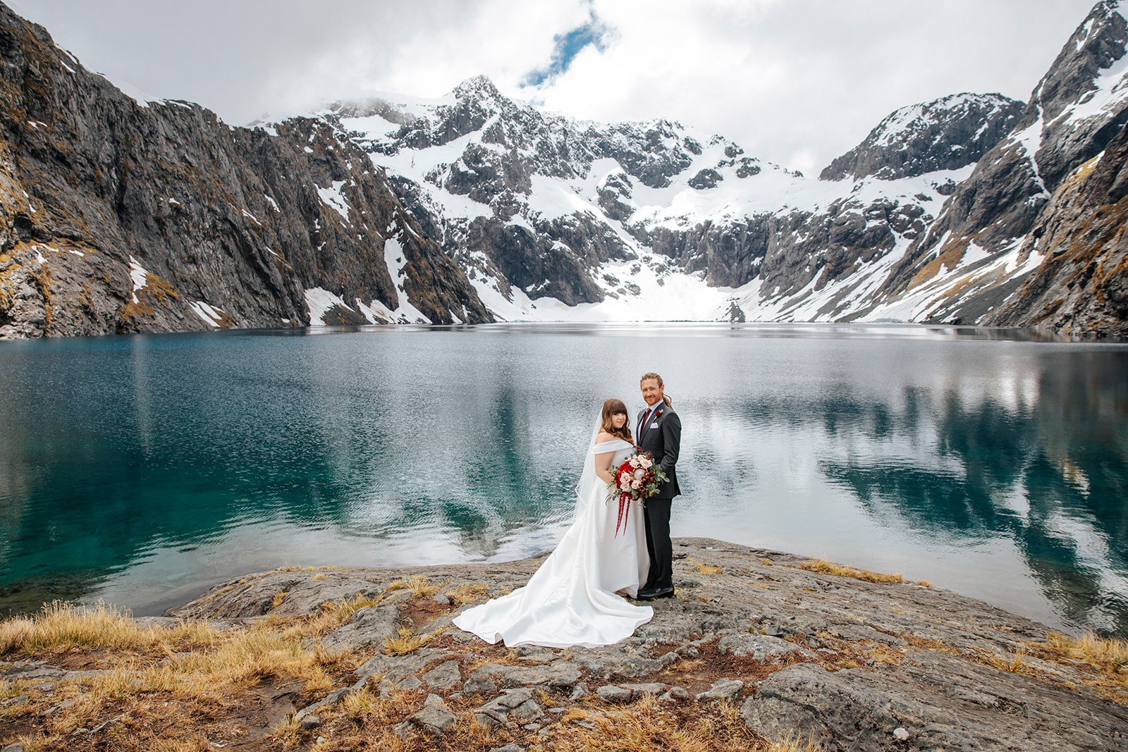 Milford Sounds Heli Wedding Package with ceremony at Lake Erskine