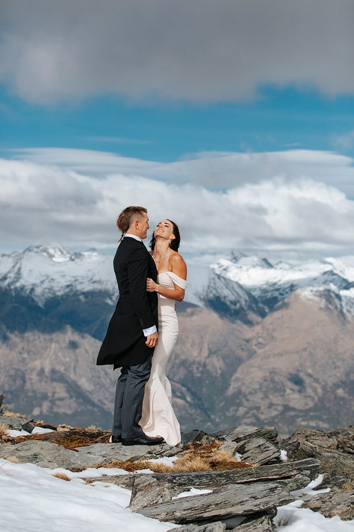 Heli Wedding on Cecil Peak in Queenstown with Heli Weddings NZ
