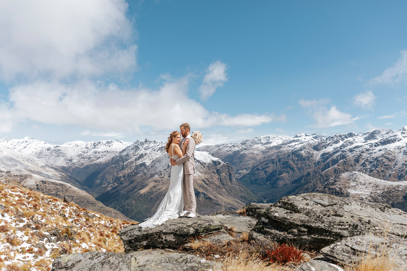 Spring Heli Wedding in Queenstown New Zealand