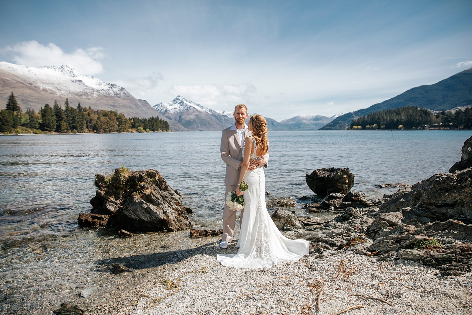 Spring Heli Wedding in Queenstown New Zealand