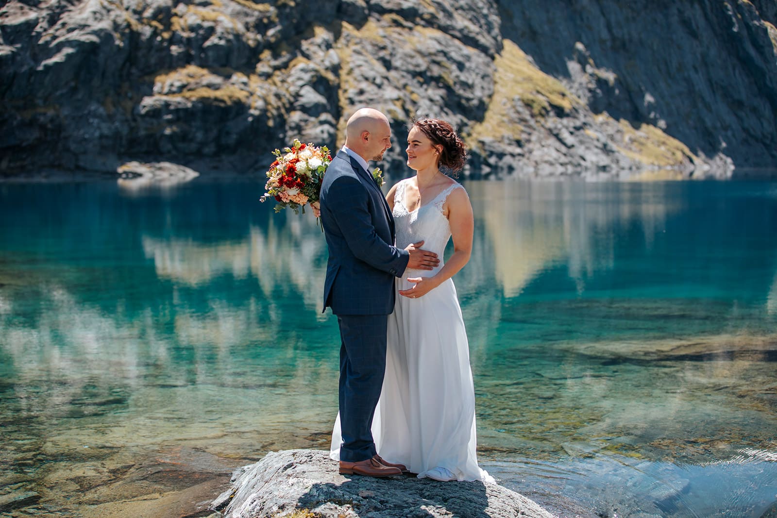 Mountain Wedding at Lake Erskine in Queenstown New Zealand