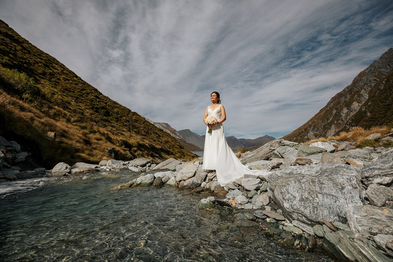 Autumn Heli Wedding in Queenstown New Zealand
