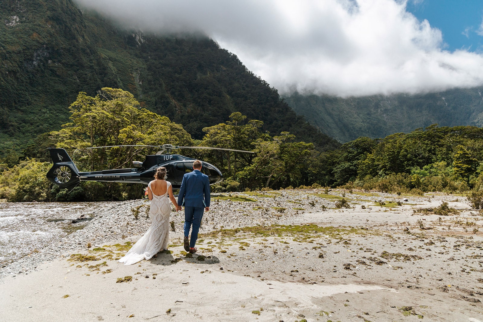 The best heli wedding package in Queenstown, The Majestic Heli Wedding at Milford Sounds