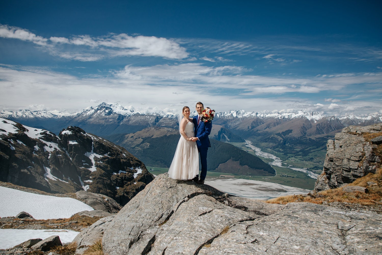 Heli Wedding at Glacier burn Queenstown