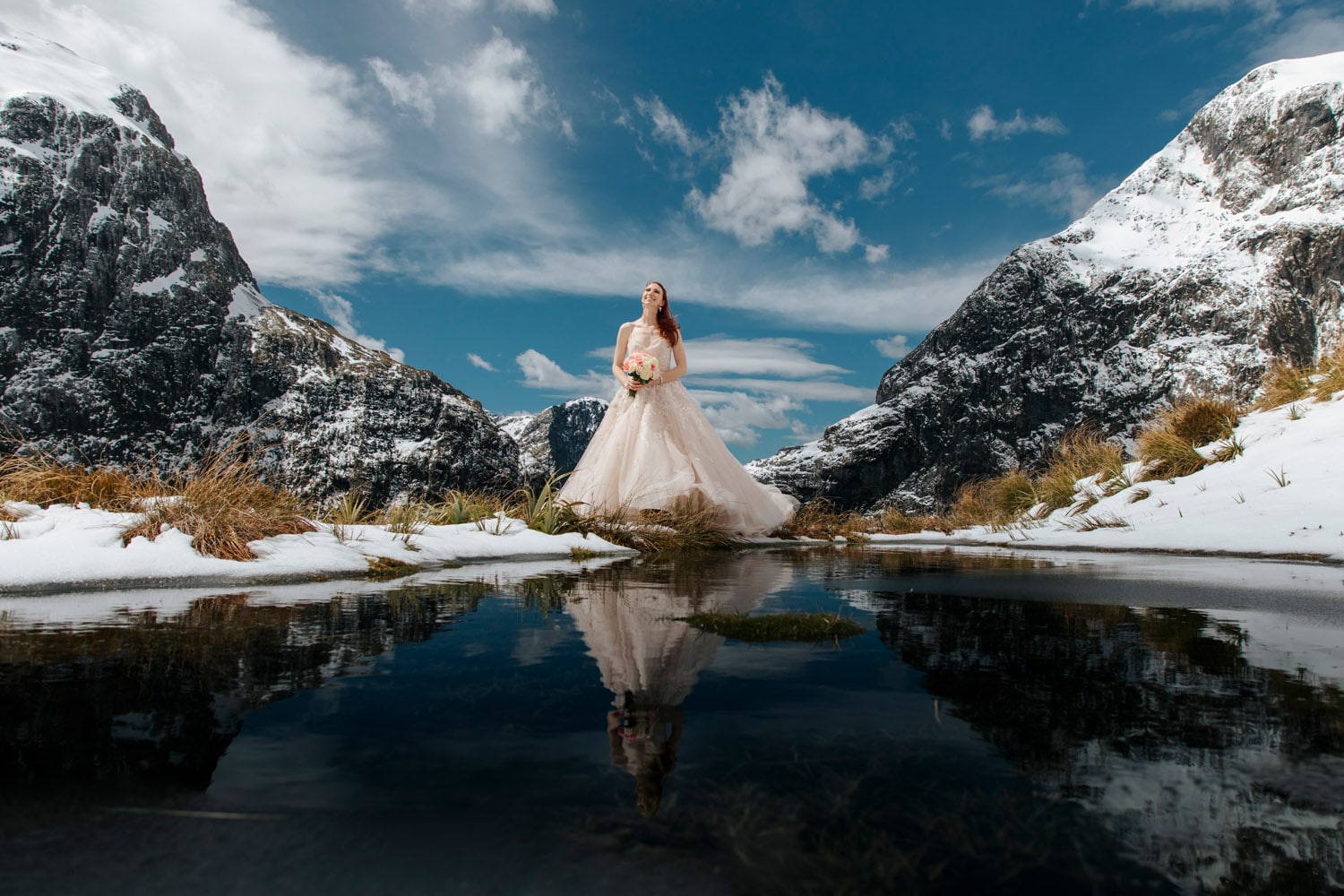 Heli Wedding at Lake Quill Queenstown