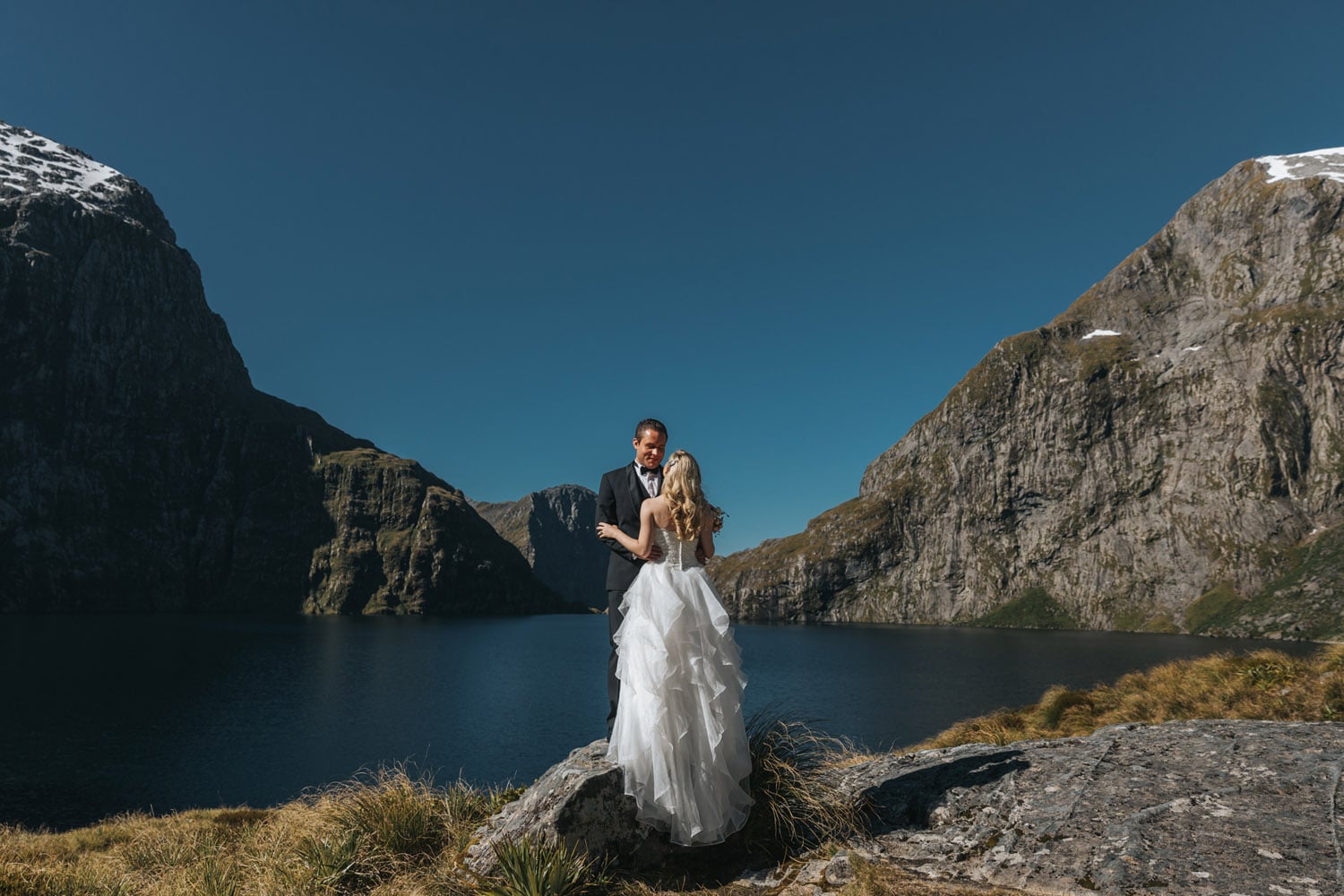 Heli Wedding at Lake Quill Queenstown