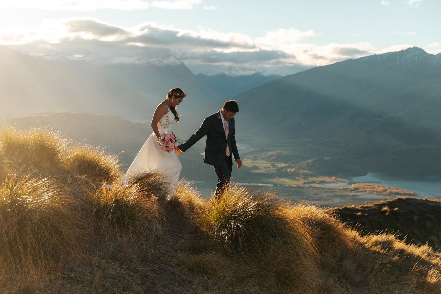 Spring Wedding on Coromandel Peak NZ