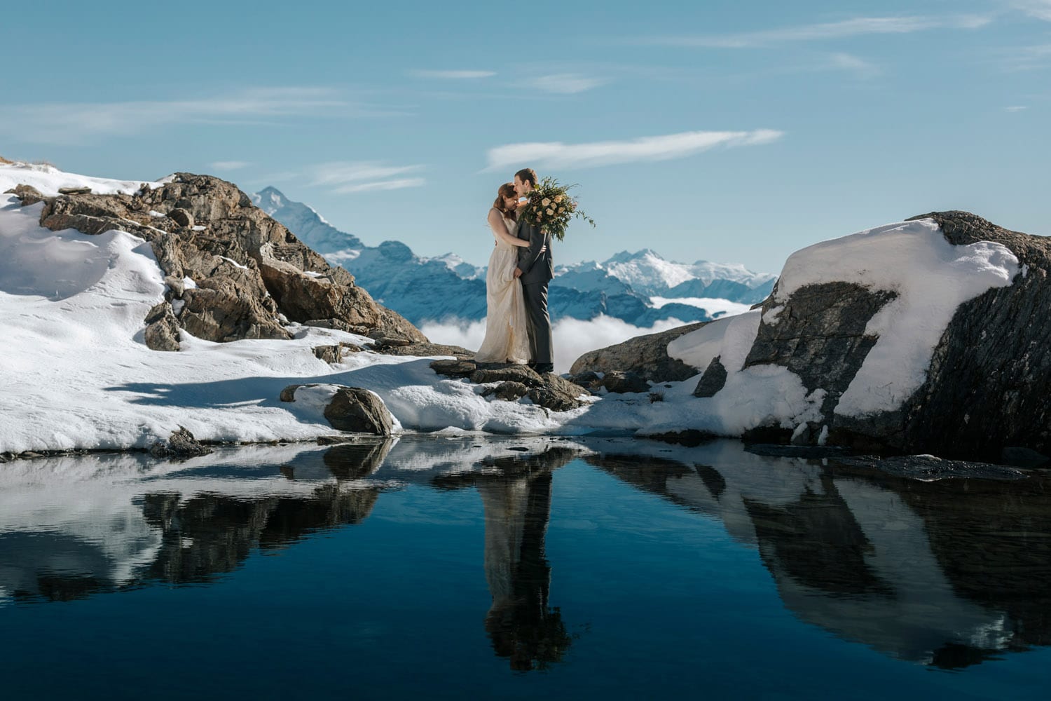Heli Wedding at Glacier burn
