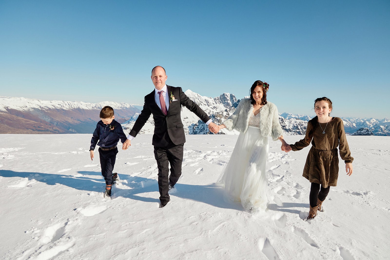 Queenstown Heli Wedding photography on The Glacier NZ