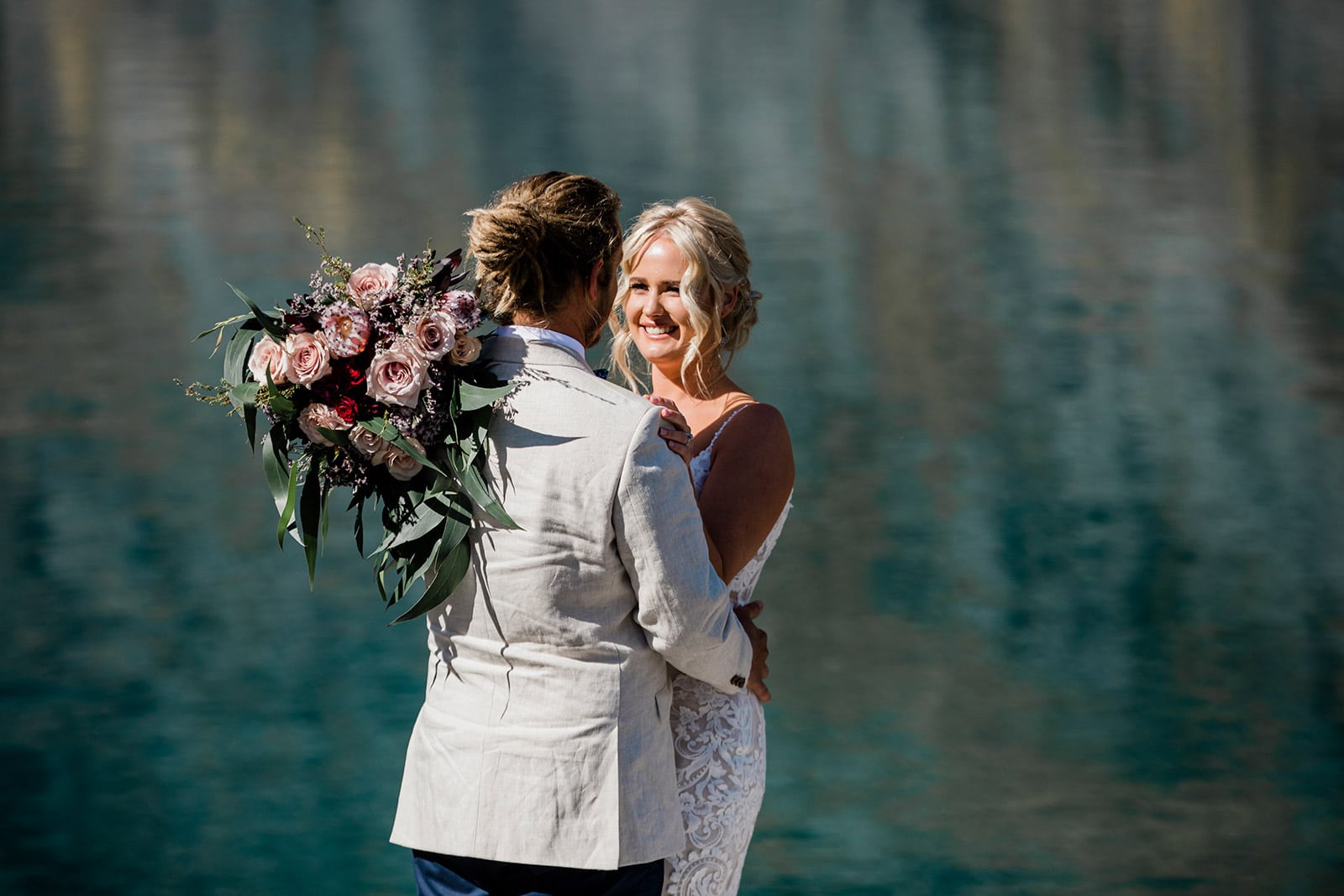 Boho Heli Wedding Lake Erskine New Zealand