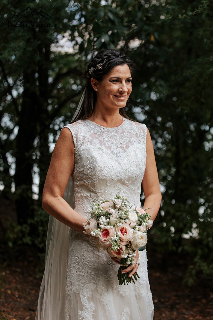 Heli Wedding bride in Queenstown