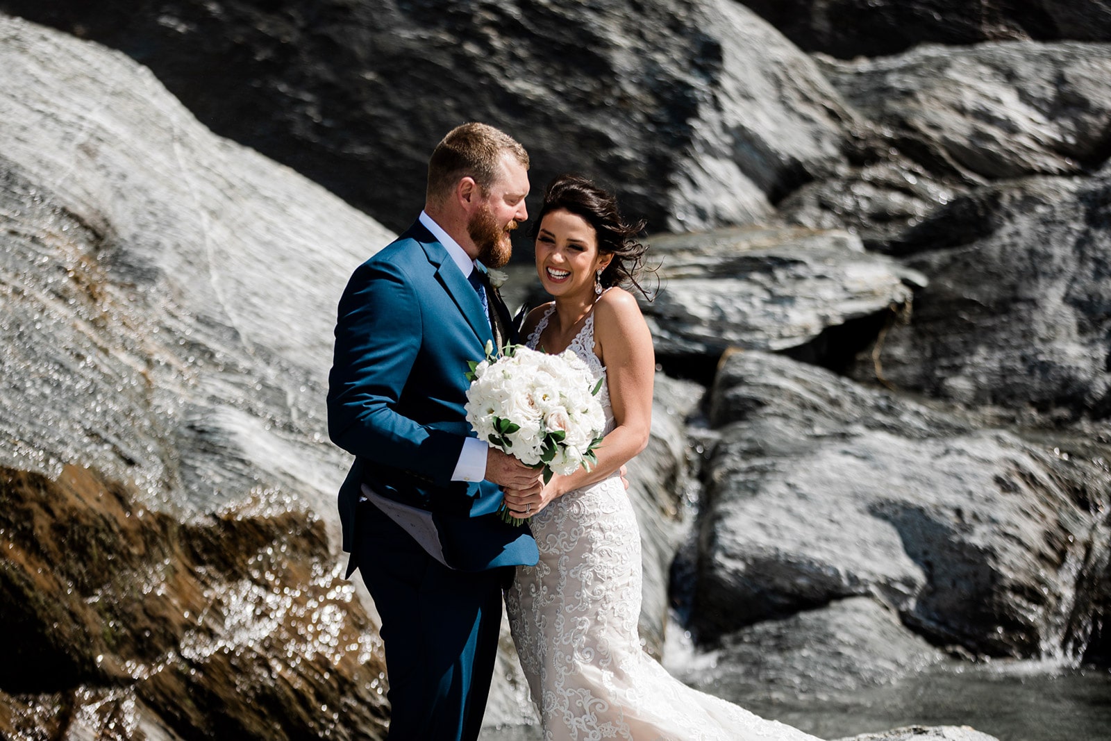 Exclusive Heli Wedding in Queenstown New Zealand with American couple at Lochnagar