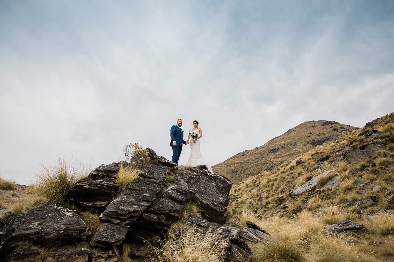 Heli Wedding in Queenstown New Zealand with American couple