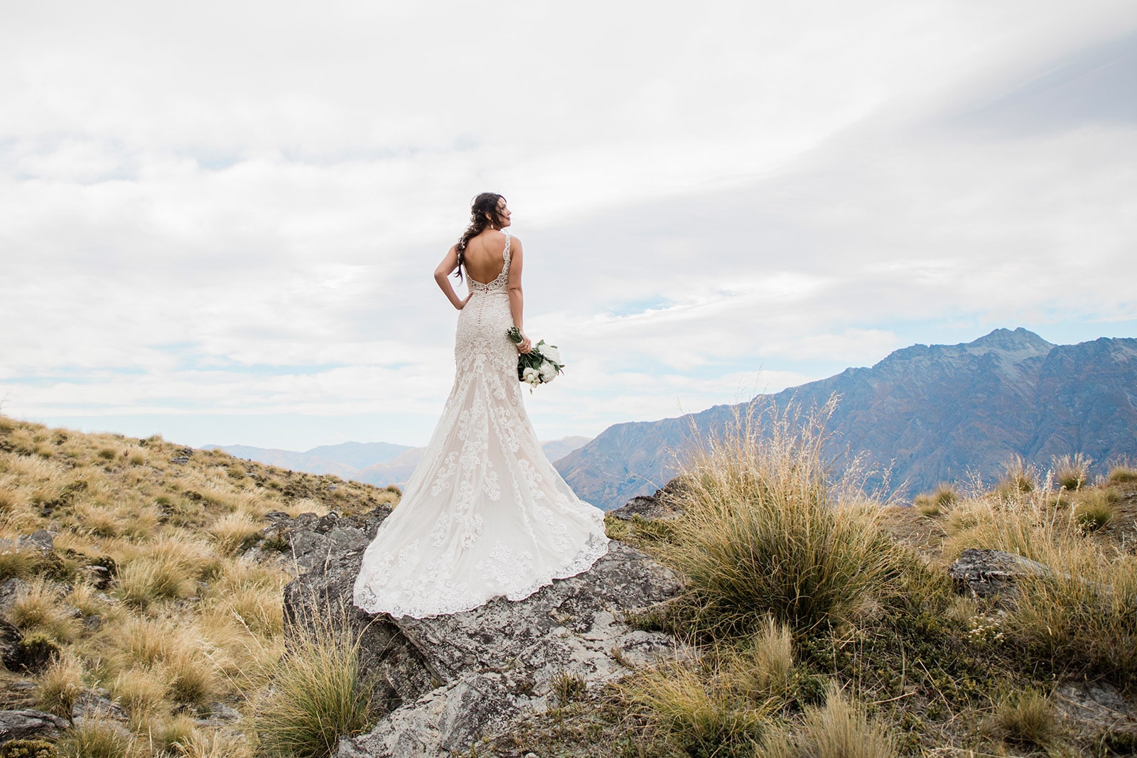 Heli Wedding in Queenstown New Zealand with American couple