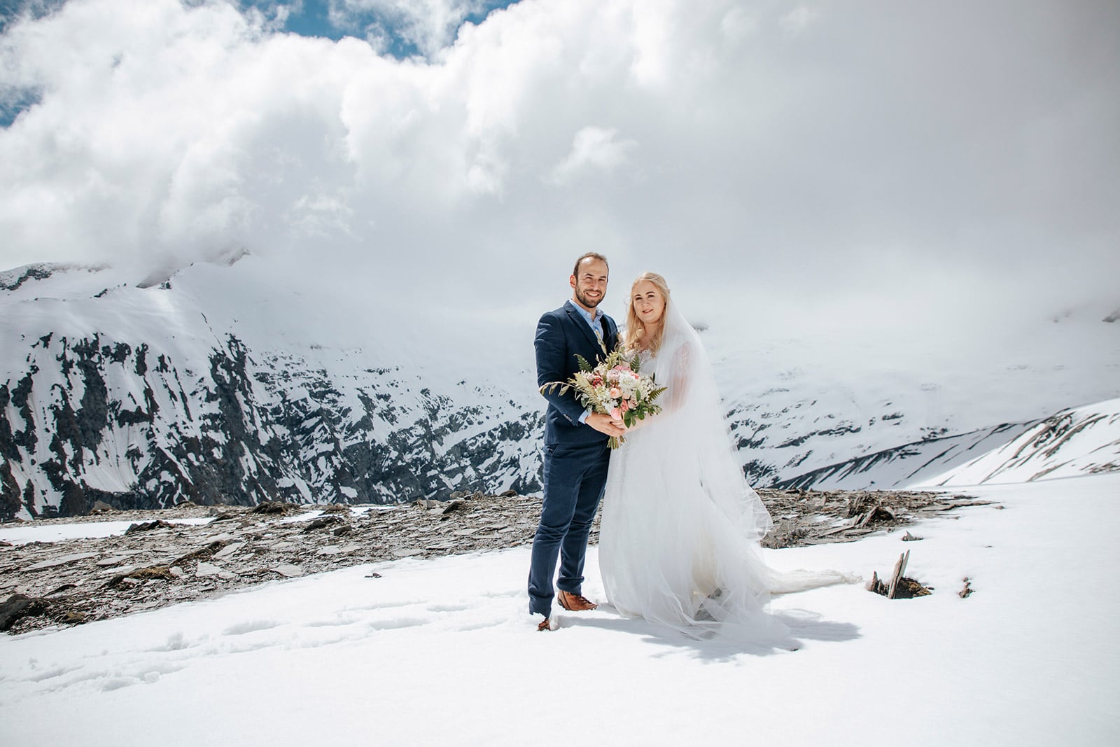 glacier elopement wedding Queenstown New Zealand