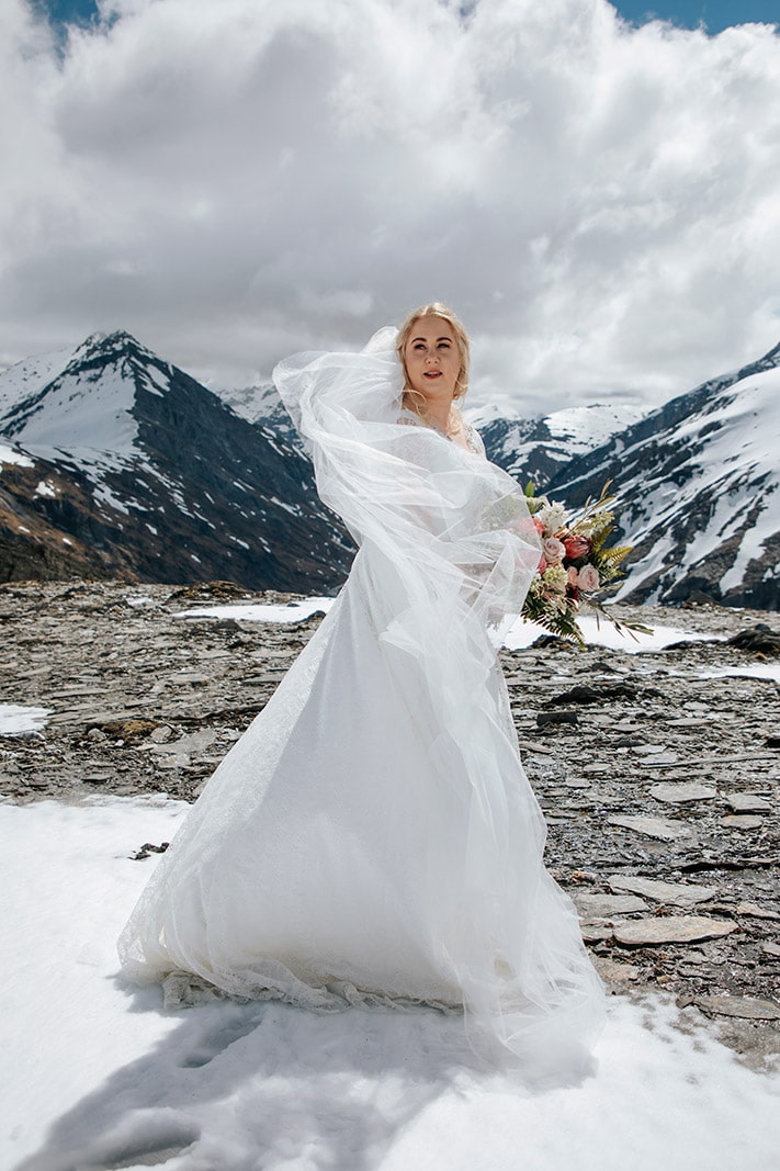 glacier elopement wedding Queenstown New Zealand