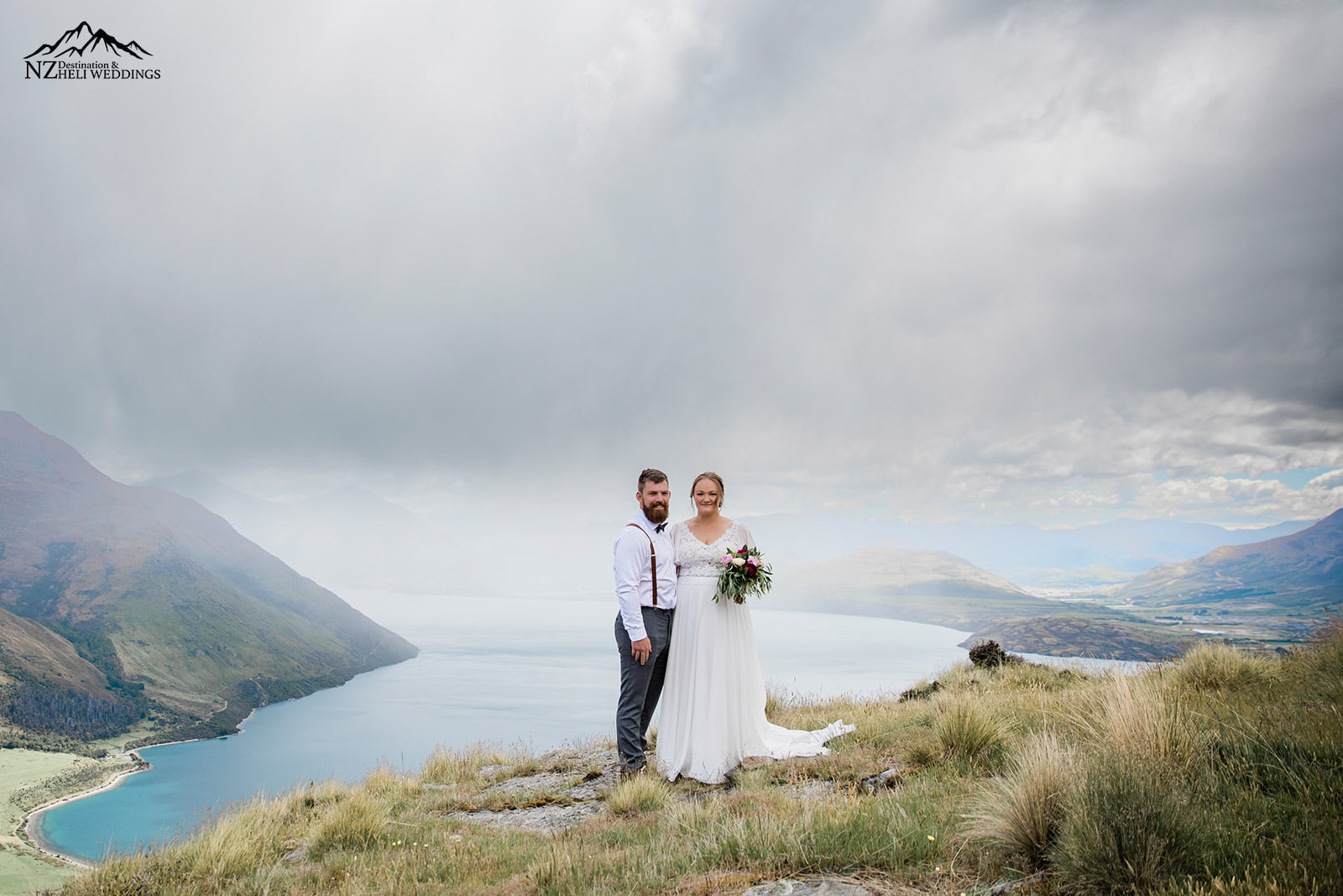 Queenstown Spring wedding with lupins