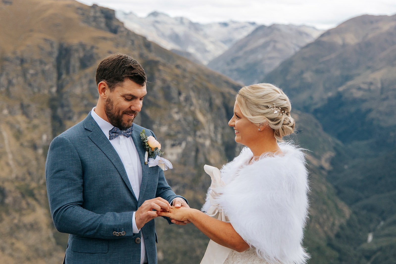 nstown Elopement Destination Wedding by helicopter