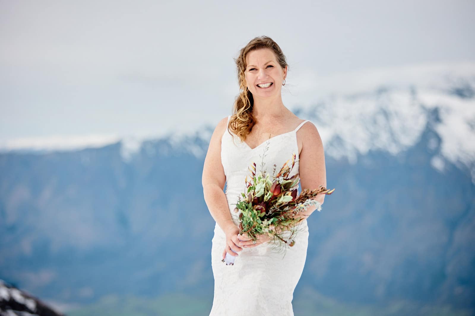 Winter wedding with Helicopter in New Zealand