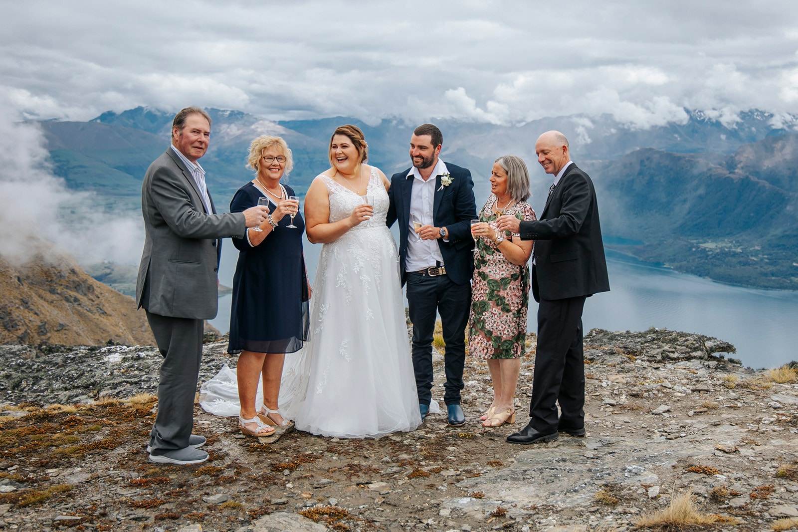 Heli Wedding on The Ledge in Queenstown