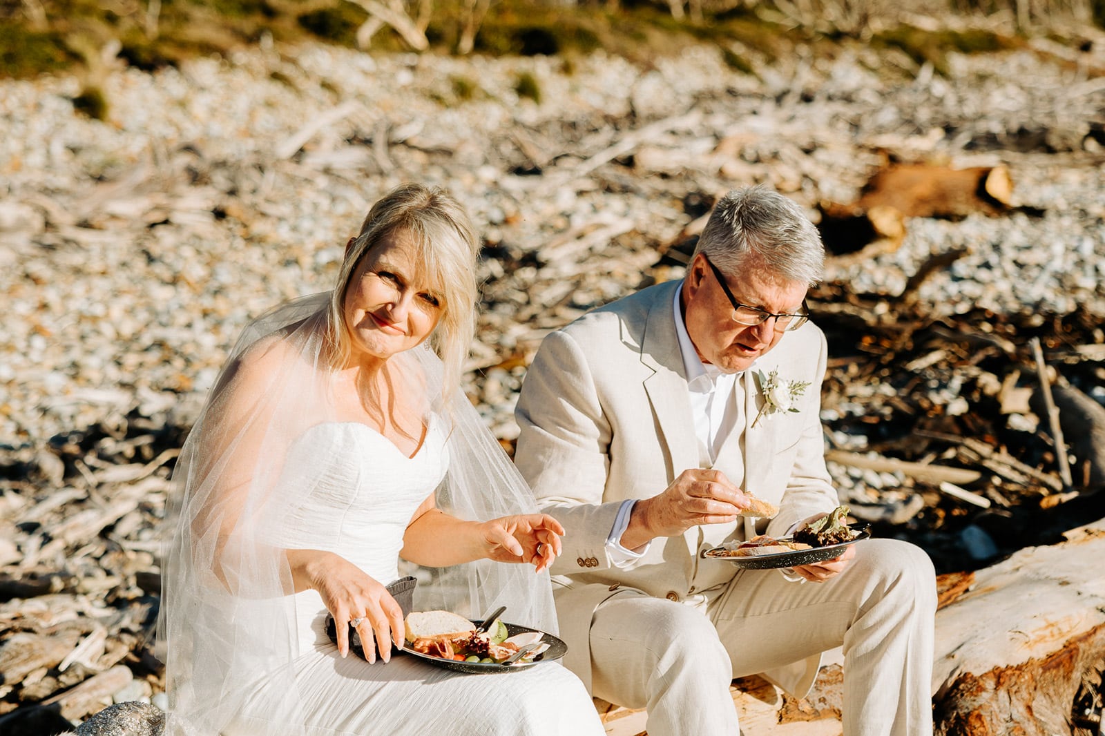 Luxury elopement wedding in Queenstown New Zealand. The Majestic Heli Wedding Beach wedding photos