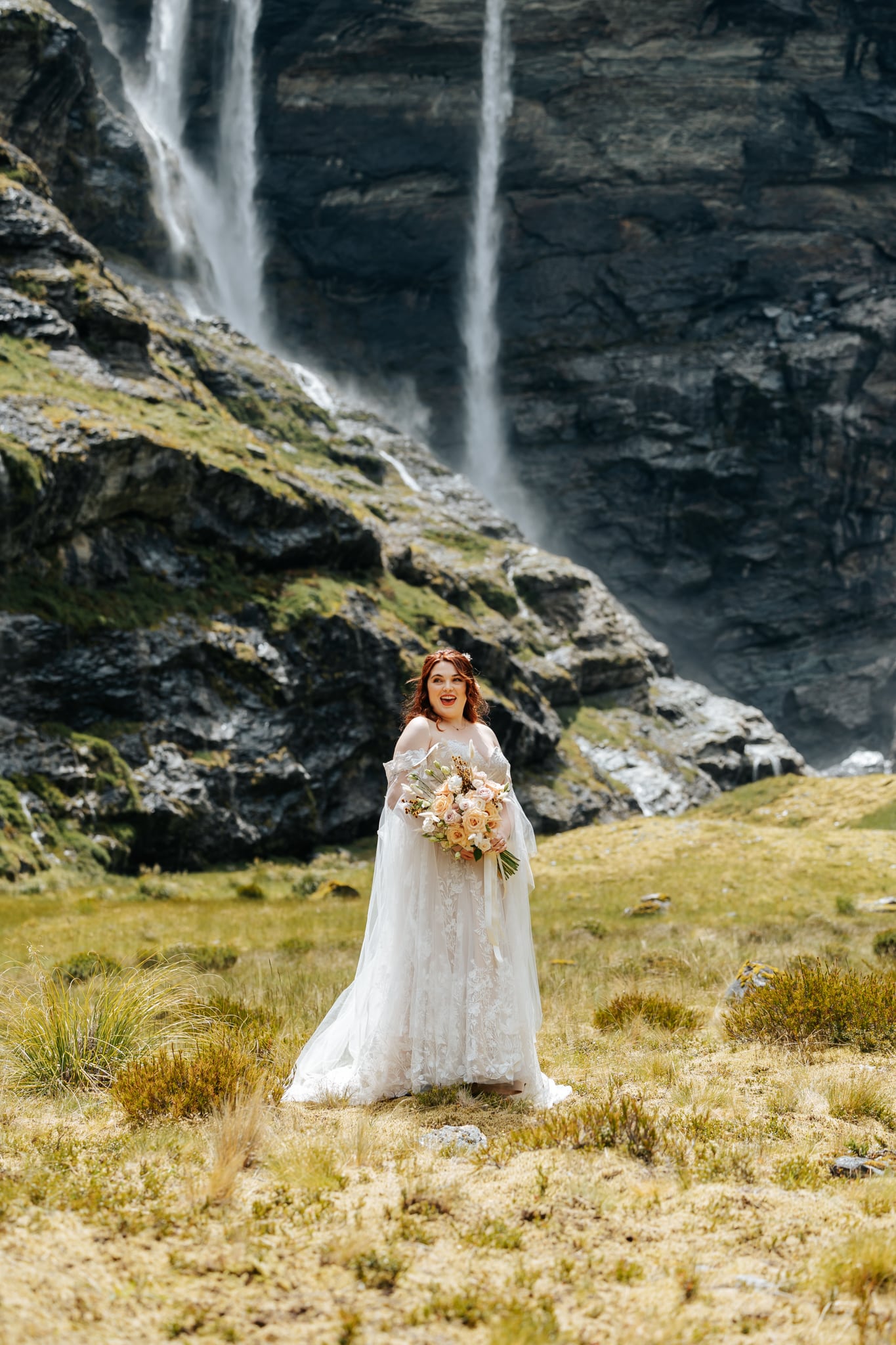 Adventure Wedding in Queenstown with a heli wedding ceremony at Earnslaw Burn