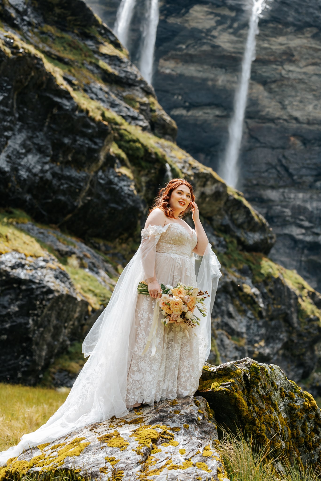 Adventure Wedding in Queenstown with a heli wedding ceremony at Earnslaw Burn