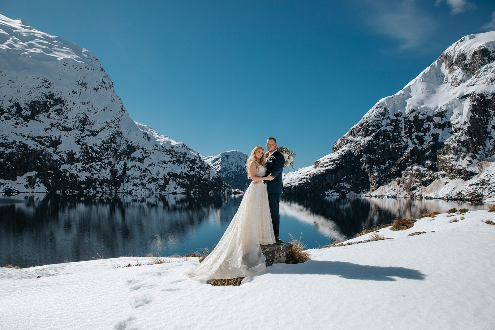 Exclusive Heli Elopement in Queenstown with Wedding ceremony at Lake Quill
