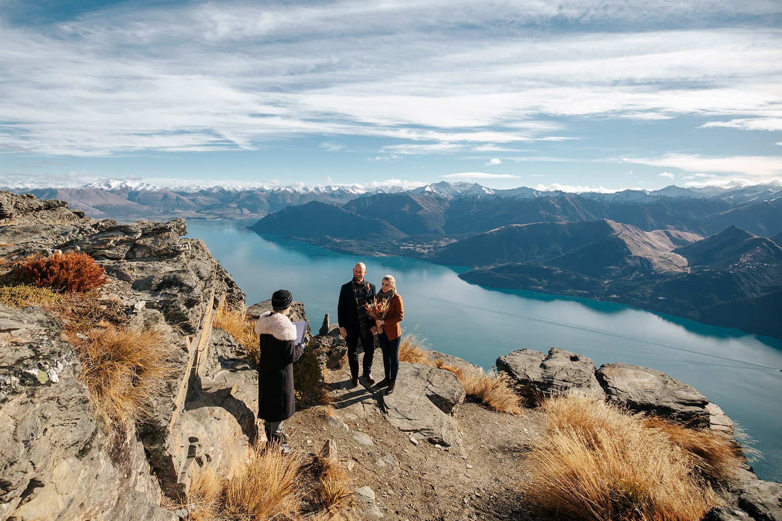 Heli Wedding in Queenstown for couple staying at Eichardts