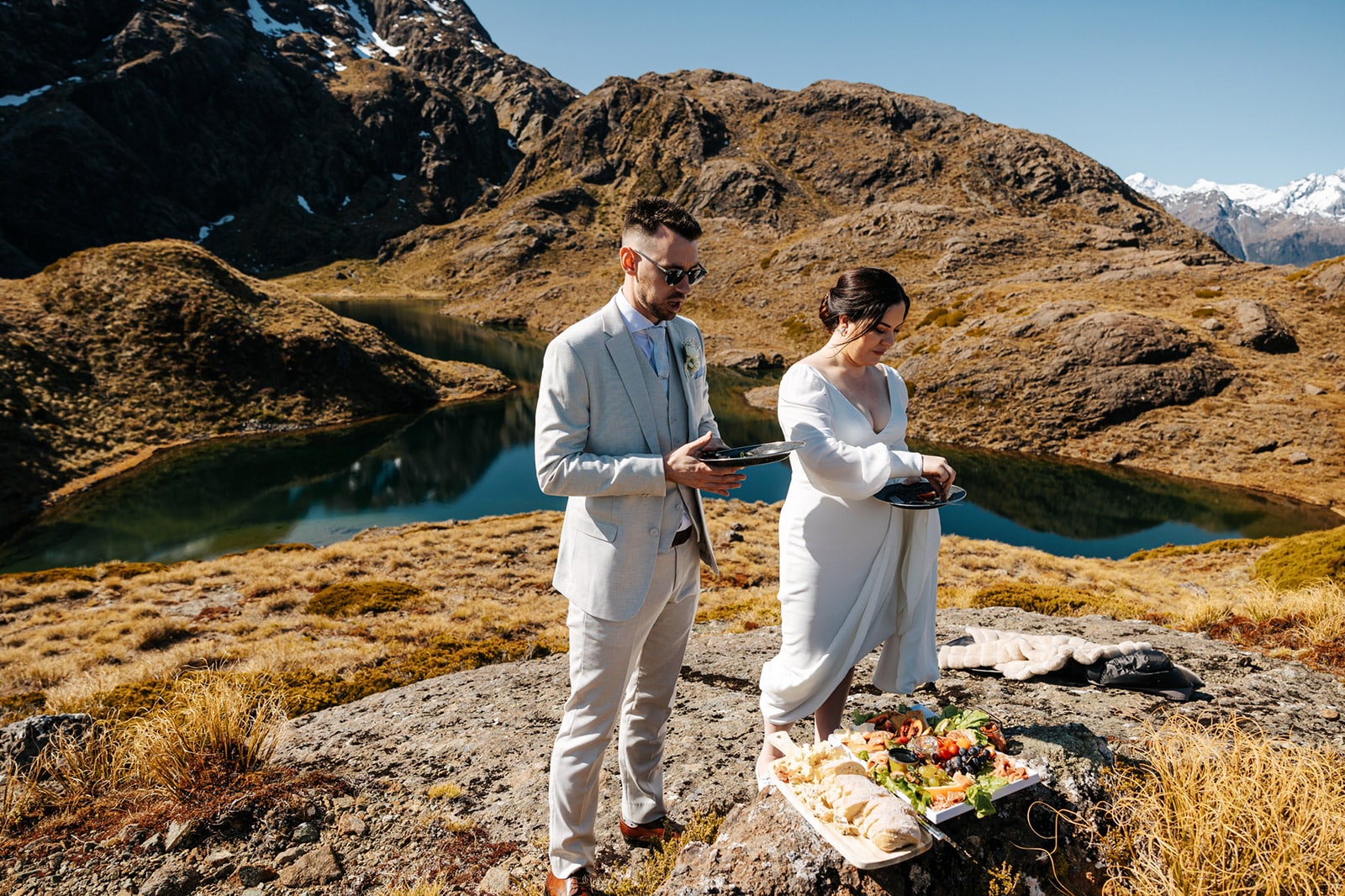 Milford Sounds Heli Wedding, Luxury elopement in New Zealand,