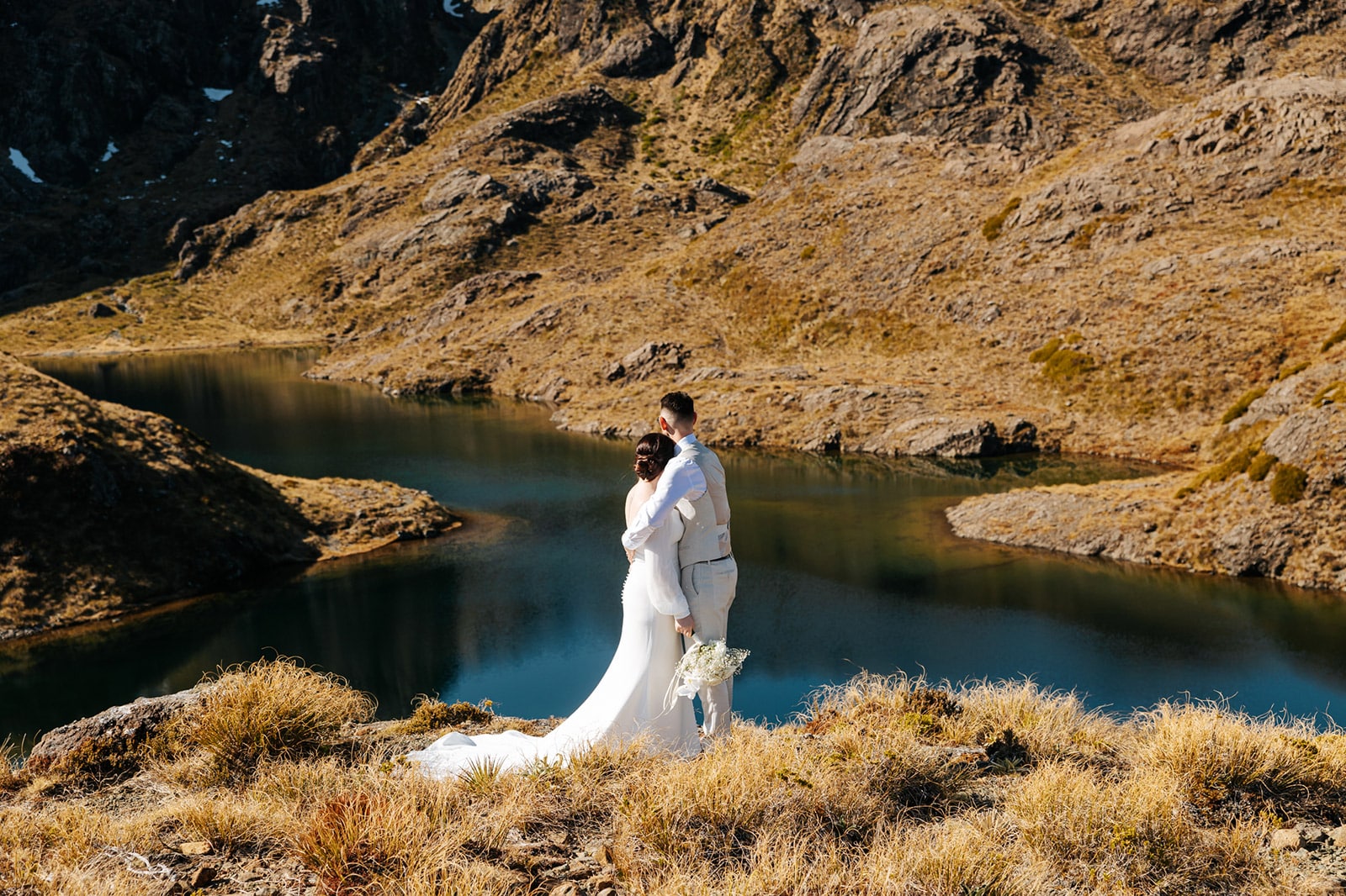 Milford Sounds Heli Wedding, Luxury elopement in New Zealand,