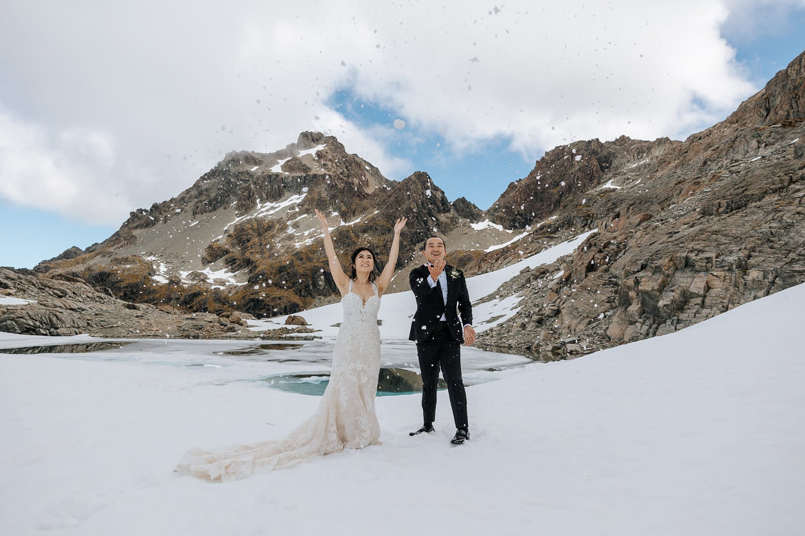 New Zealand Heli Wedding on The Glacier in Queenstown