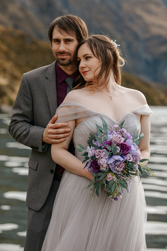 Heli Wedding in Queenstown at Lake Lochnagar