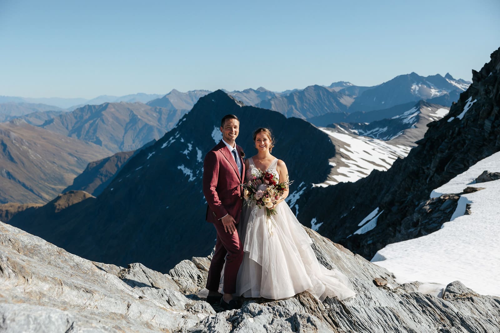 Heli Wedding on Isobel Glacier in Wanaka New Zealand