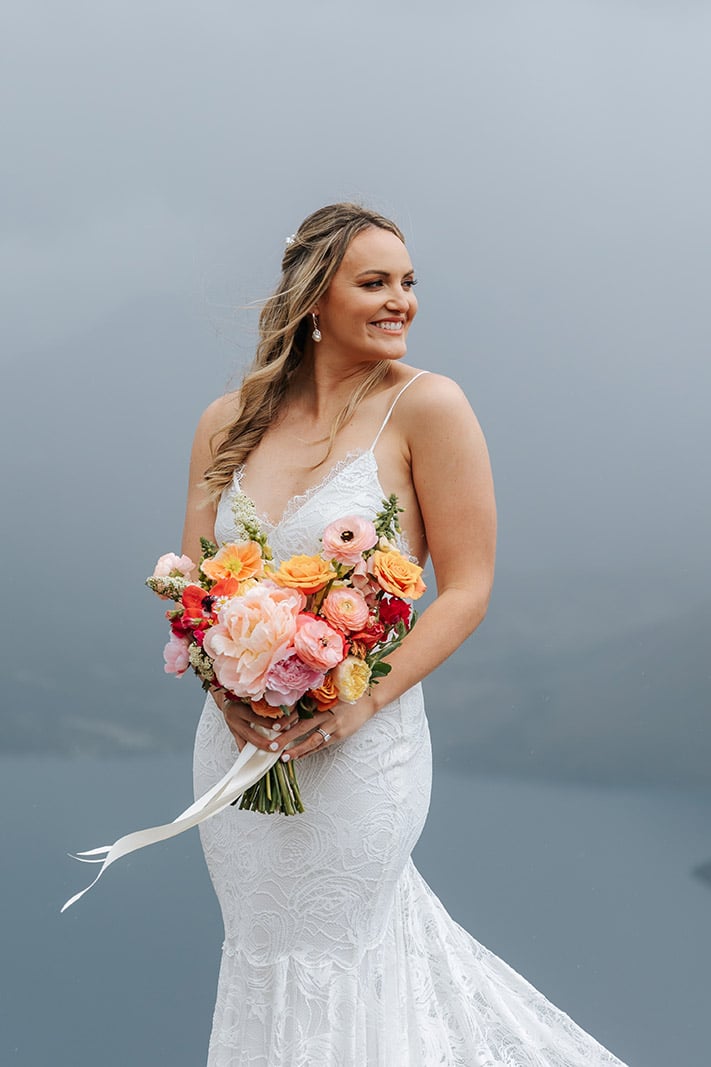 Heli Wedding on The Ledge in Queenstown New Zealand
