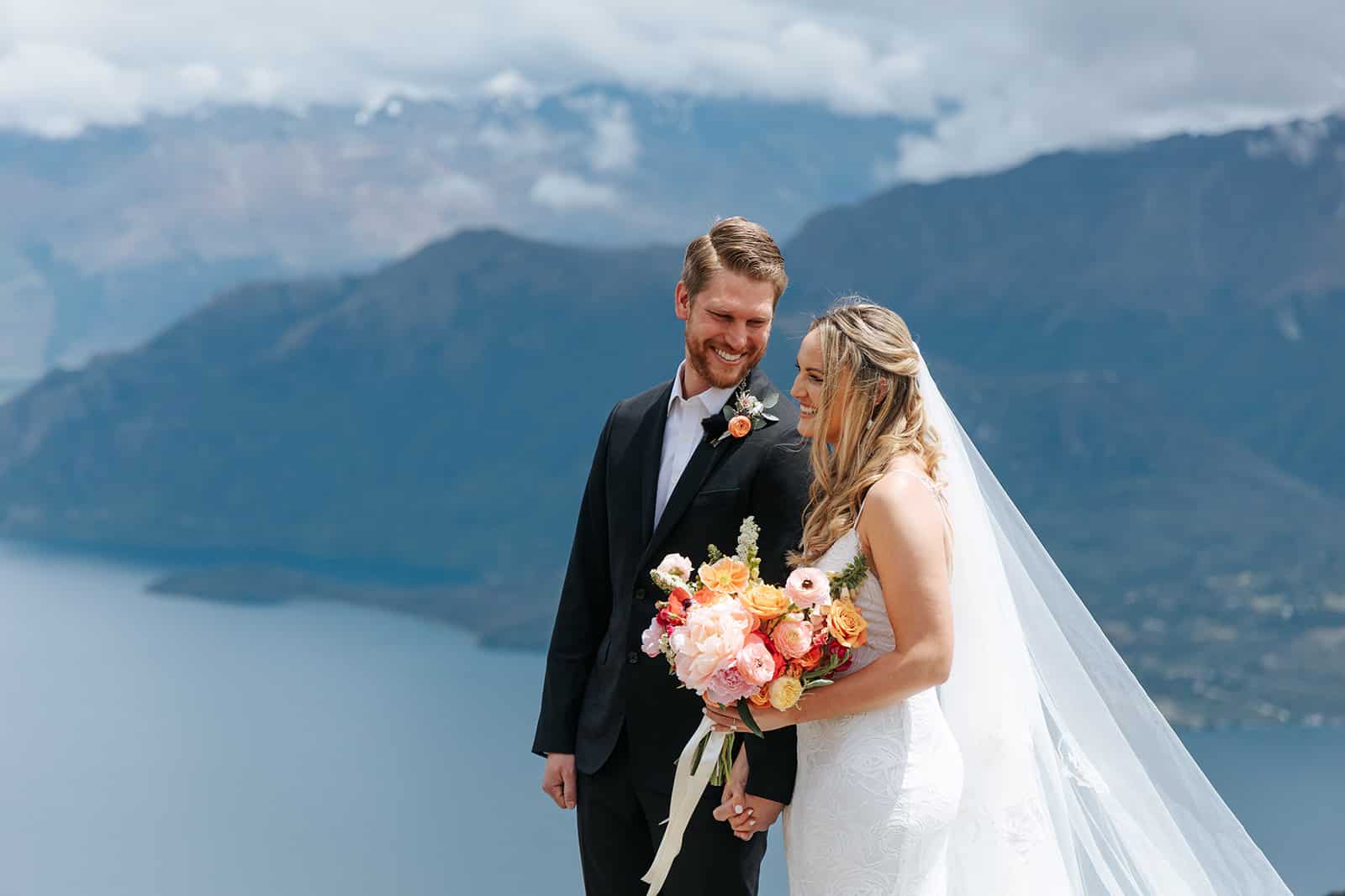 Heli Wedding Ceremony on The Ledge in Queenstown New Zealand