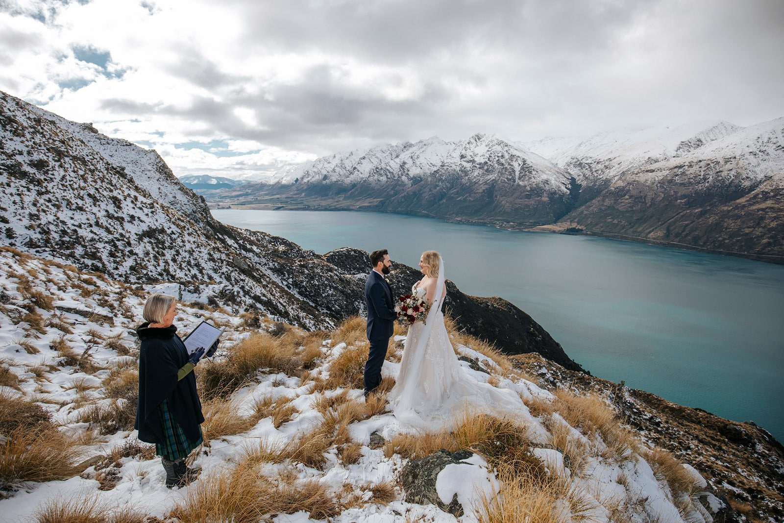 Winter Heli Wedding in Queenstown New Zealand