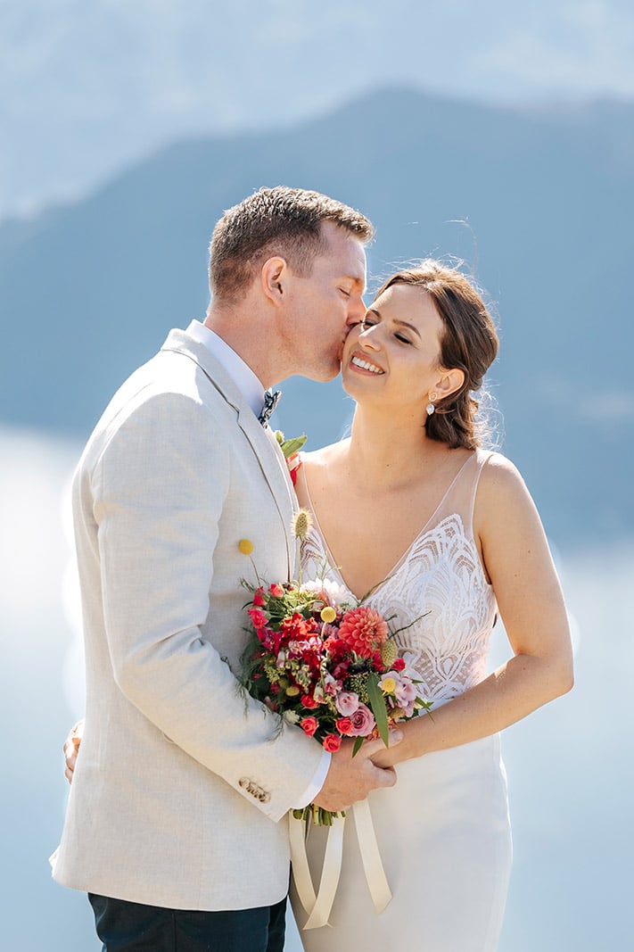 Heli Wedding photos on The Ledge in Queenstown