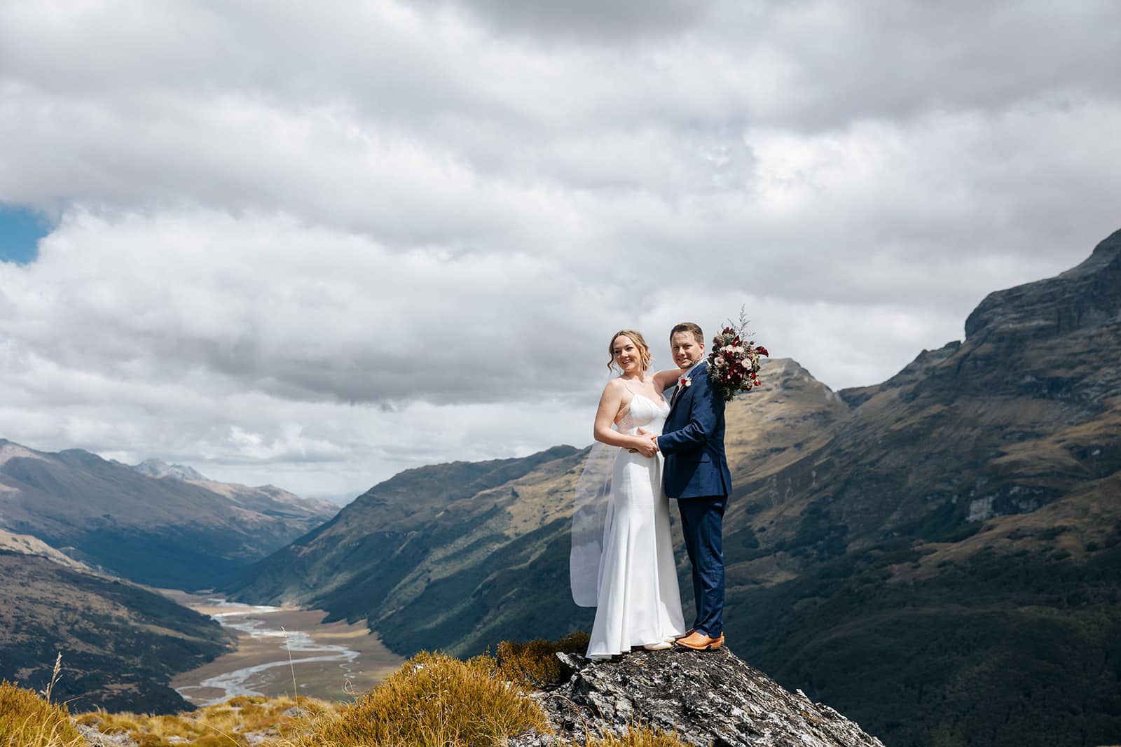 Heli Wedding at at Rees Valley Queenstown
