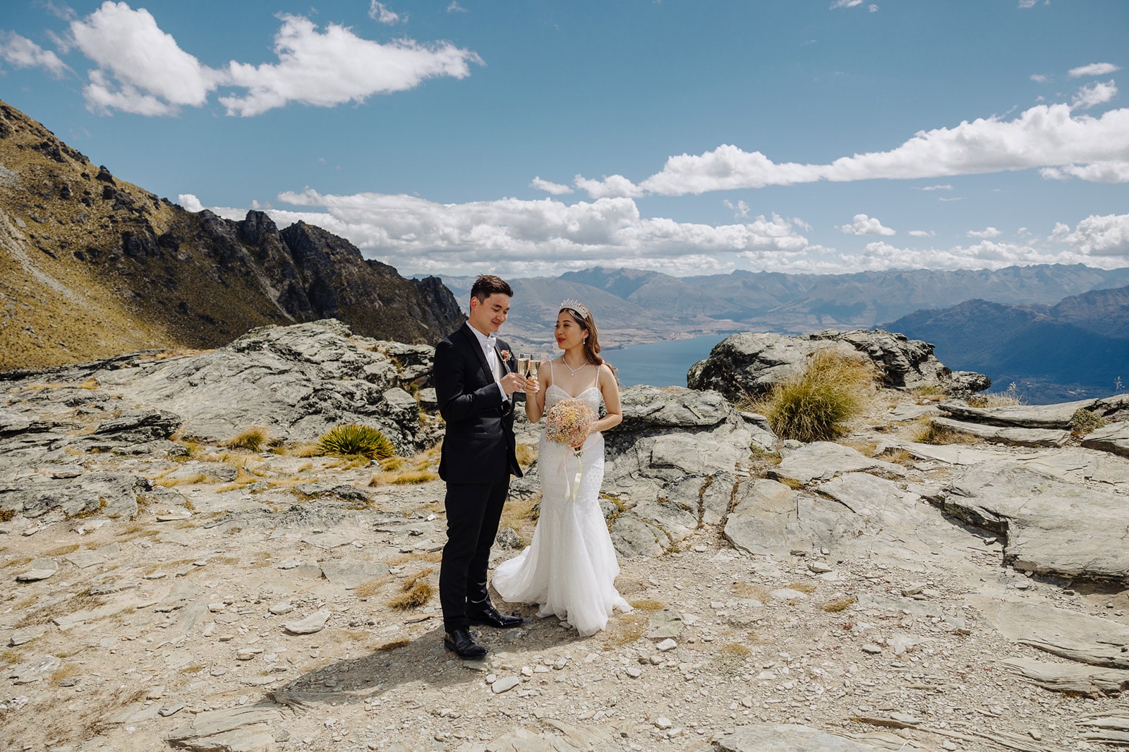 Wedding Photos on The Ledge Queenstown New Zealand
