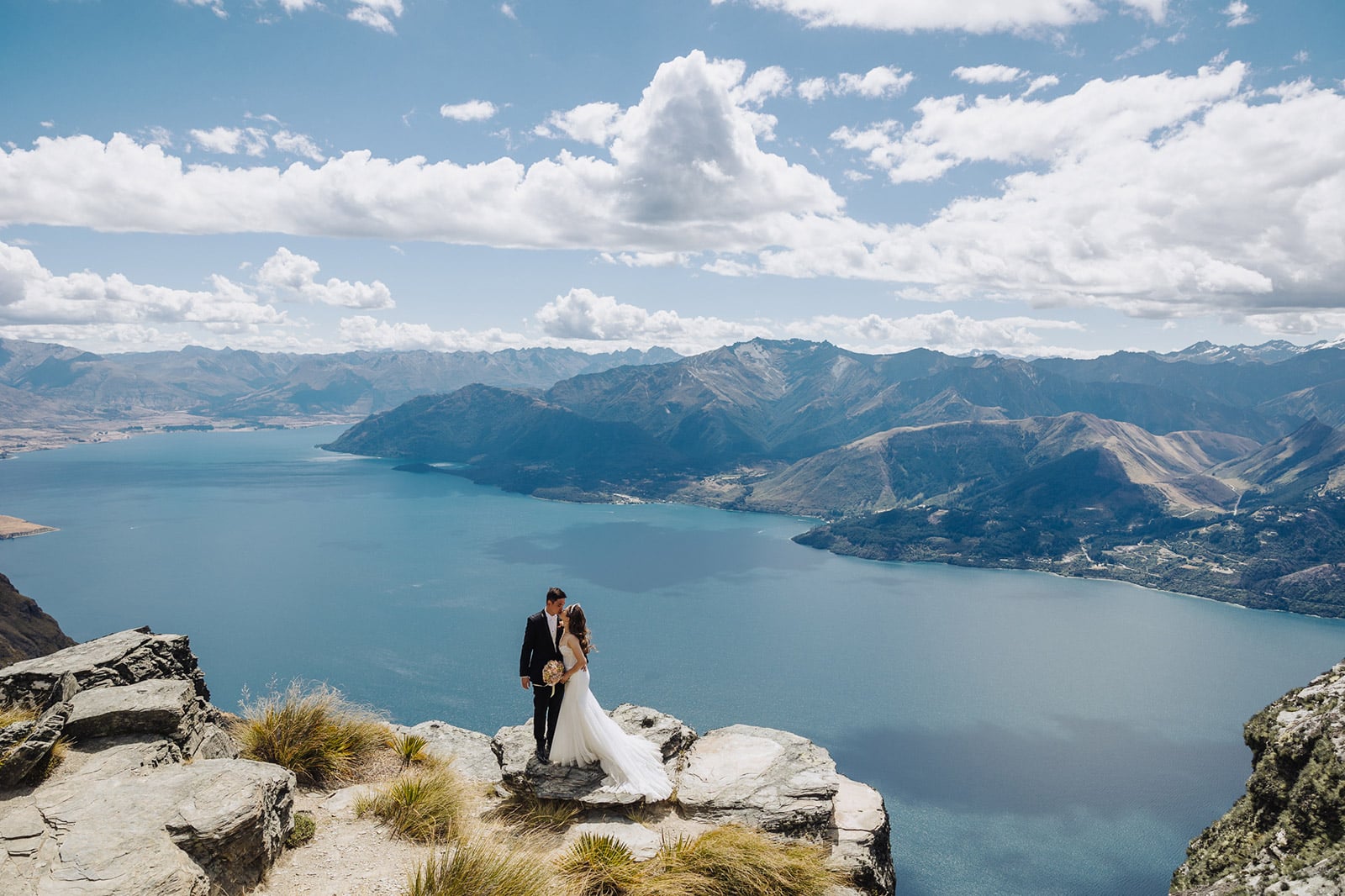Wedding Photos on The Ledge Queenstown New Zealand