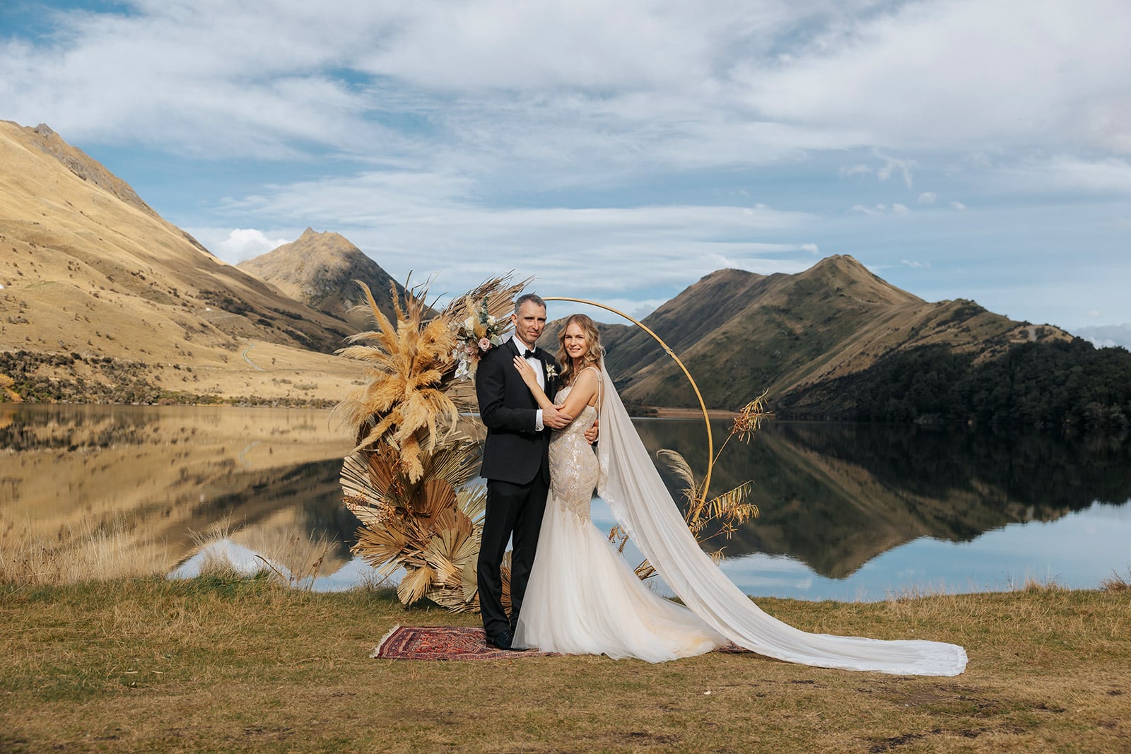 Family wedding at Moke Lake in Queenstown New Zealand