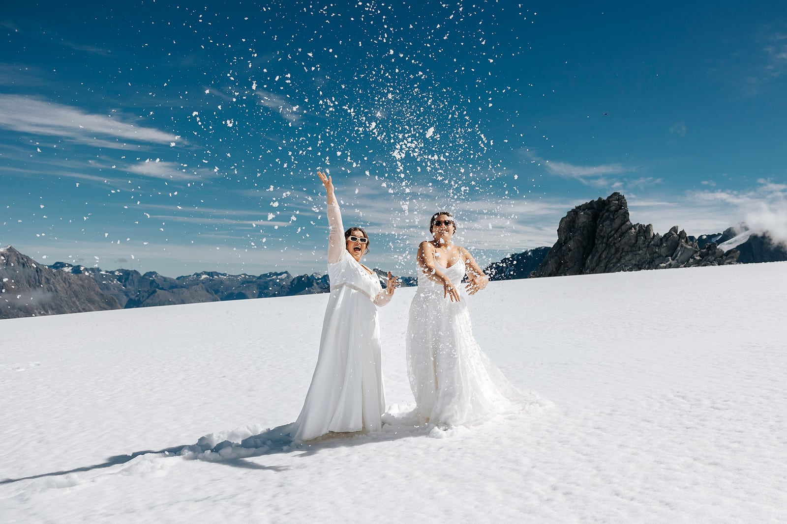 Heli Wedding on Tutako Glacier